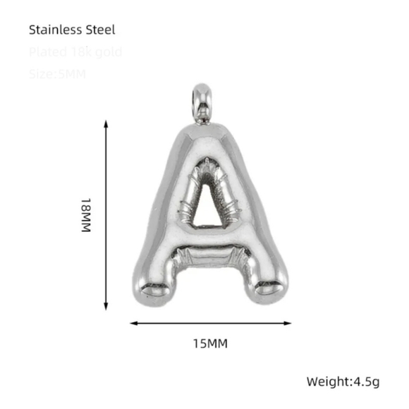 Initial 'D' Pendant Stainless Steel - Picture 2 of 10